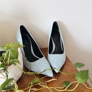 Zara | light blue pointed stiletto heels